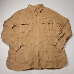 Ralph Lauren Purple Label Leonerd Tweed Shirt Jacket Womens 2 Silk Linen $995